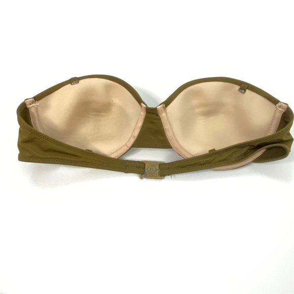NANETTE LEPORE Olive Green Strapless Bikini #BF5 - Picture 4 of 8